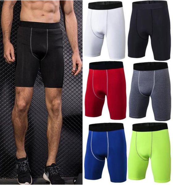 

running shorts men gym active wear compression base layer elastic pants training sports fitness workout outwear bottoms clothing1252766, Black;blue