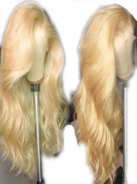 

360 lace frontal human hair wigs with baby hair pre plucked body wave wig remy peruvian blonde wigs for women49892202745011, Black