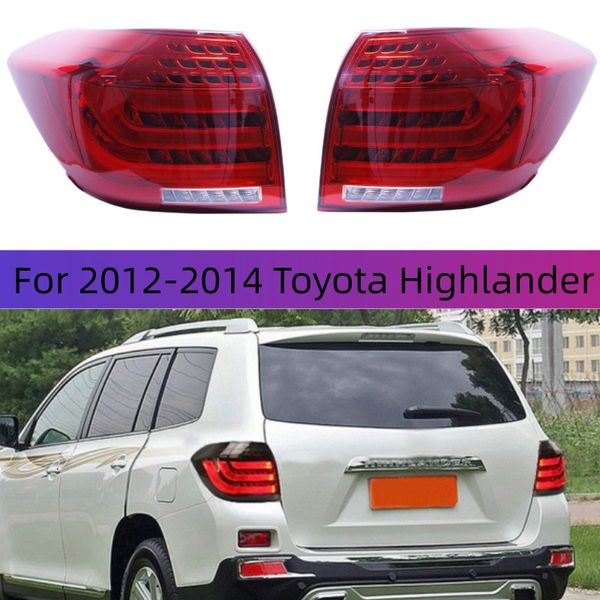 

car tail light for 20 12-20 14 toyota highlander taillight assembly led running lights brake lamp dynamic turn signals