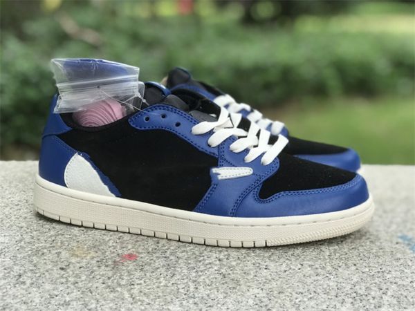 

mens shoes ts x 1s low black blue inverted hook basketball shoe sports sneakers real leather color with og box