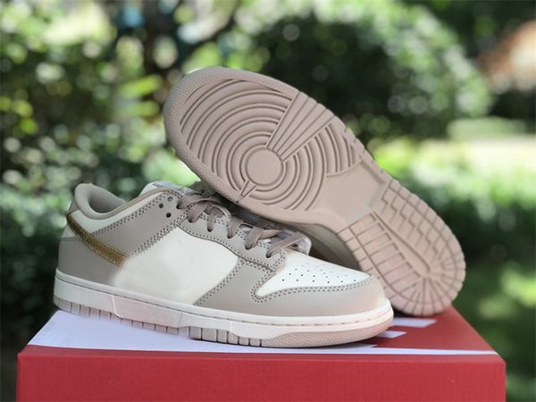 

designer running shoes low ess phantom metallic gold swooshes dx5930-001 casual lifestyle sport sneakers with original box, Red;white