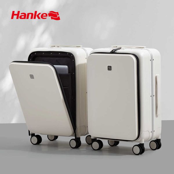 

new design luggage business travel suitcase carry on boarding cabin trolley case pc material rolling spinner wheels