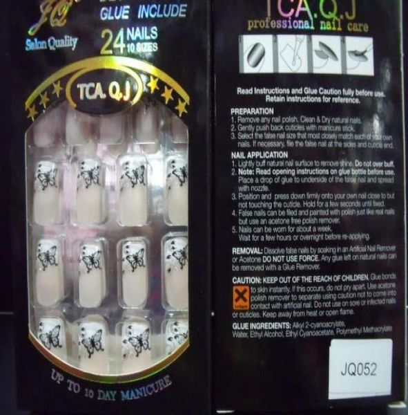 

nall tips new full cover false nails 20boxslot acrylic nail supplies false nails with glue 24pcsbox pre designed nail tips7154677, Red;gold