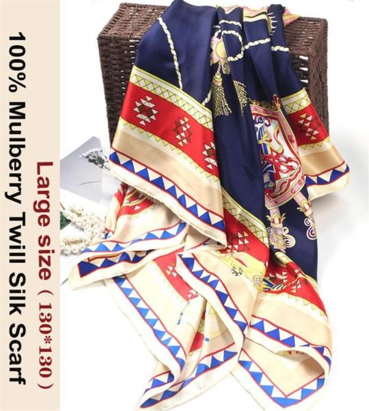 

130 130 large size new arrival elegant handmade mulberry silk scarf twill maternity shawl240a2861995, Red;brown