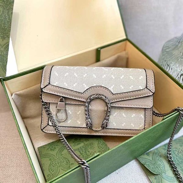 

classic luxury chain fashion shoulder bag 2023 plaid brand wallet vintage women's brown leather handheld designer with box multicolor