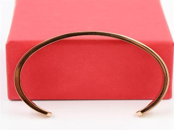 

luxury cuff design high qualtiy braceletsbangles for lover stainless steel opening bracelets wedding jewelry248j259w3954196, White