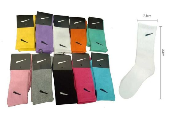 

wholesale socks men's women stockings pure cotton 10 colors sport sockings letter nk print socks designers rhude sock for men gi25, Black