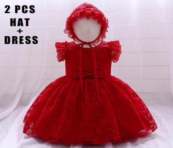 

girl039s dresses born 1 year birthday baby girl white baptism princesss dress christening wedding party pageant toddler bebes2282823, Red;yellow