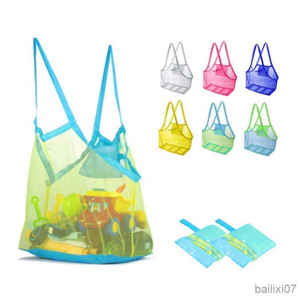 

other bags children outdoor beach mesh bag foldable portable kids beach toy clothes bags toy storage sundries organiser cosmetic makeup bag, Black;red