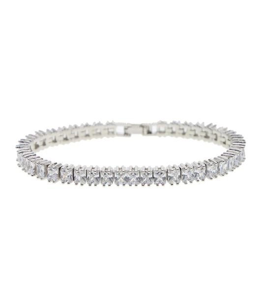 

fashion designer sqaure cz paved tennis bracelet bangle for men hip hop jewelry iced out mens tennis chain bracelet for men jewelr7728395, Golden;silver