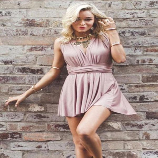 

2020 vneck crisscorss back short homecoming dresses summer beach chiffon mini formal gowns cocktail party dresses ba68651795932, Blue;pink