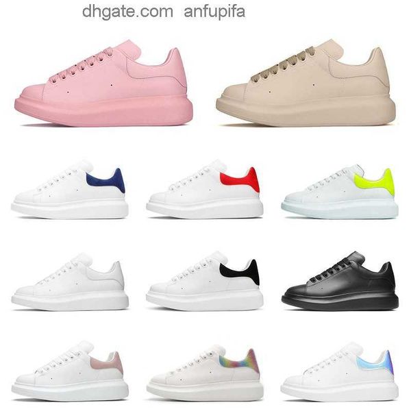 

fashion men and women shoe oversized platform lace up leather sneakers white black designer luxury velvet suede casual shoe mc queens mcquee