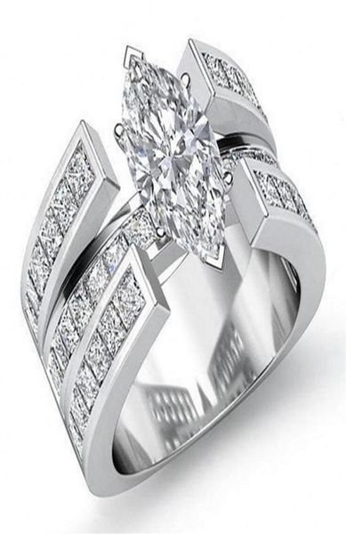 

victoria wieck luxury jewelry 925 sterling silver marquise cut white z cz diamond promise ring women wedding bridal ring gift22123981, Slivery;golden