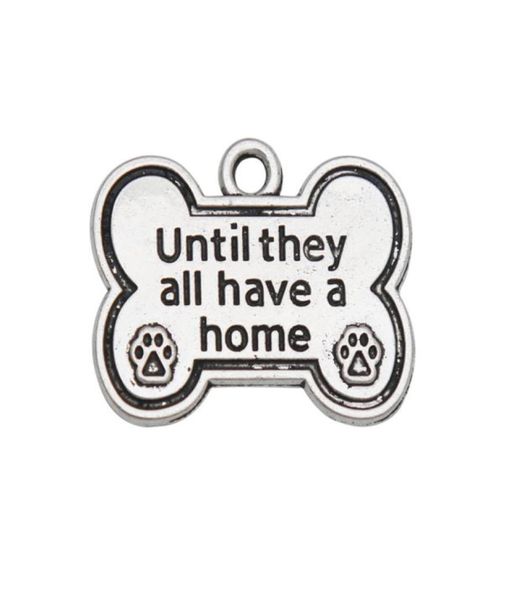 

whole alloy dog bone shape charms until they all have a home dog paw print charms 2025mm 50pcs aac9745027687, Bronze;silver