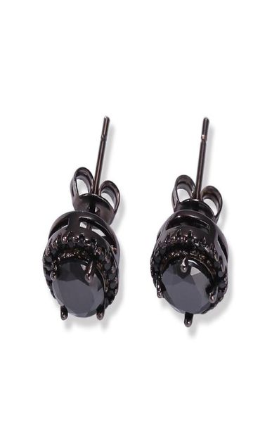

mens hip hop stud earrings jewelry fashion black silver simulated diamond round earring for men4203943, Golden;silver