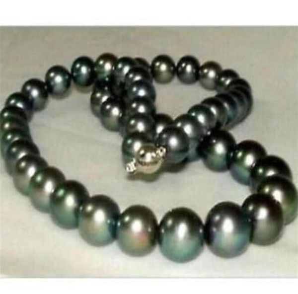 

910mm natural south seas peacock green pearl necklace 18inch 925 silver accessories272s3337937
