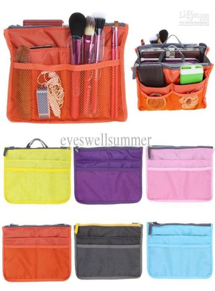 

lady039s cosmetic storage pouch purse large liner tidy travel multi functional cosmetic bag in bag organizer a handbag 6 colors1209685