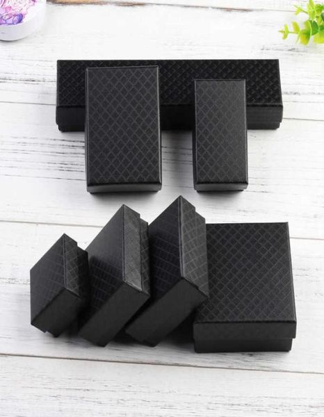 

24pcs jewelry box for necklace earrings ring bracelet box engagement christmas gift packaging paper jewellery organizer display 213728655, Black;white