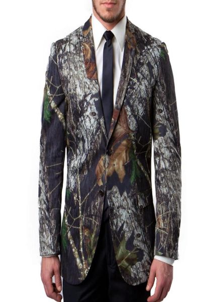 

full camouflage groom satin wedding tuxedos camo notched lapel groomsmen custom formal father men wear only jacketbow or tie3707746, Black;gray
