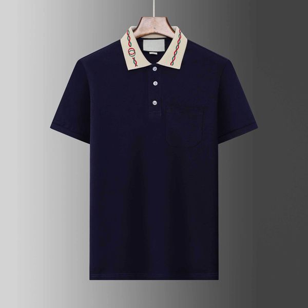

aaa summer brand clothes luxury designer polo shirts men's casual polo fashion snake bee print embroidery t shirt high street mens polo, White;black