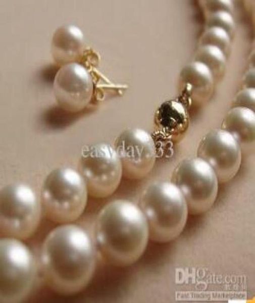 

fine pearls jewelry natural fine pearls jewelry 89mm white akoya pearl necklace earring4574867, Silver