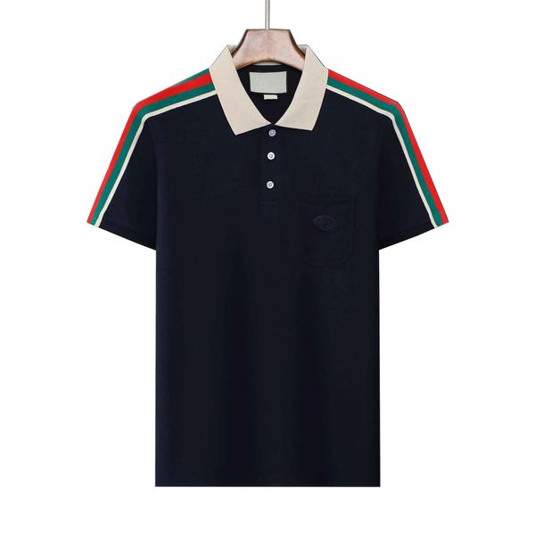 

mens stylist polo shirts luxury italy men clothes short sleeve fashion casual men's summer polo many colors are available size m-3xl, White;black