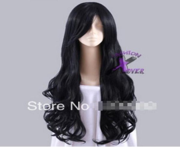 

homestuck vriska serket long black curly cosplay stylish hair wig9864317, Black;brown