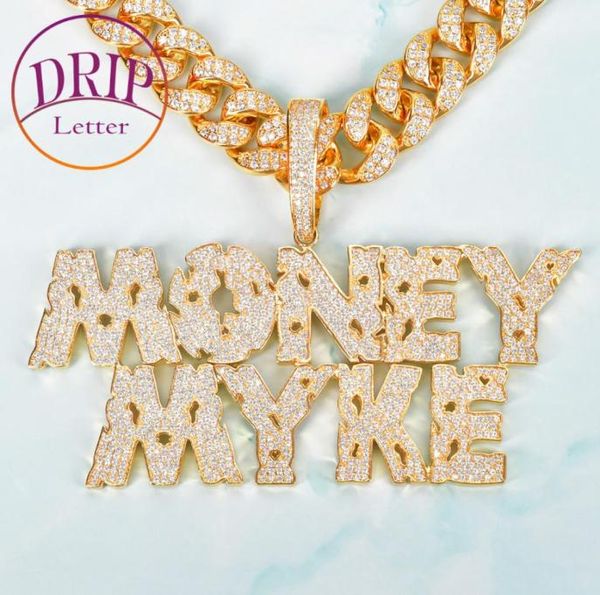 

custom name coins hollow letter pendant necklace 18k gold color plated statement necklace hip hop rock jewelry with 20mm cuban cha7106970, Silver