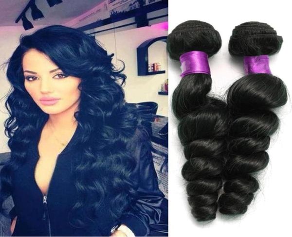 

loose wave 6a brazilian hair virgin human hair wefts natural black brazilian loose wave virgin hair extensions human extensions on6478065