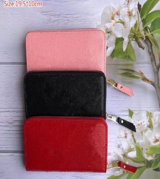 

gold single zipper embossing wallets women039s large capacity embossed leather wallet purse handbag clutch bags multi card zipp6492339, Red;black