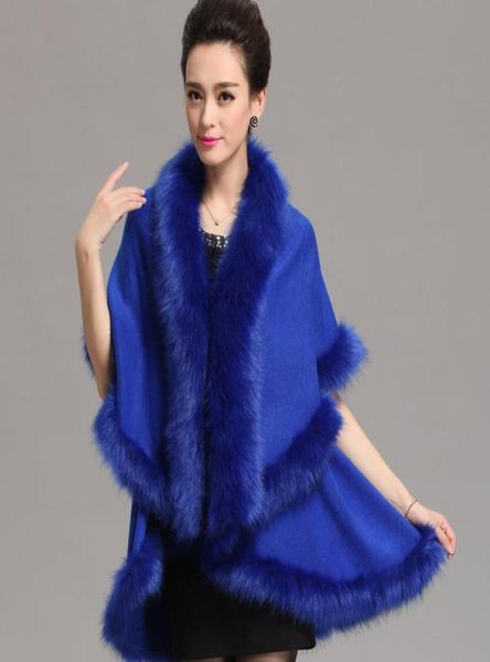 

royal blue faux fur shrug cape stole wrap shawl winter fall bridal prom evening pageant party elegant regular size women bolero fa2991776, White
