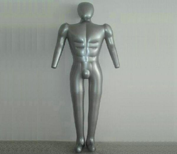 

2023 inflatable sewing mannequin for clothes male realist inflation torso pvc full body doll model maniquis para ropa m003571331895, Khaki