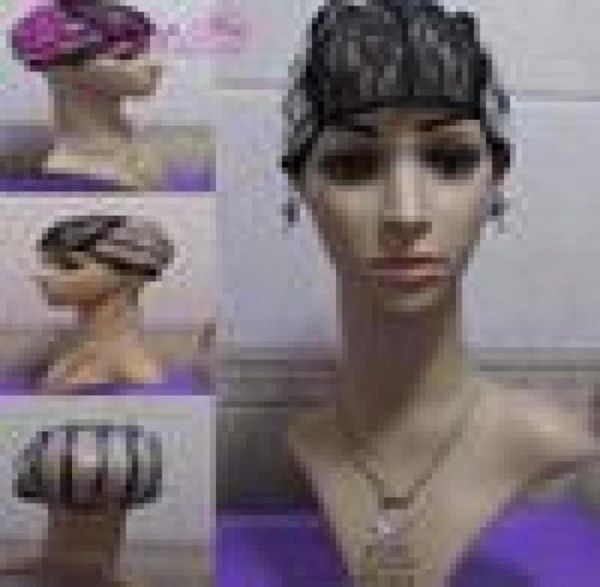 

wigs machine made wig cap for making wig 5 pcs lot with adjustable strap on3789854, Black;brown