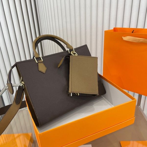 

Mirror New designer women's fashion one shoulder classic printed handbag leather clamshell buckle crossbody large capacity tote shopping bag, #5