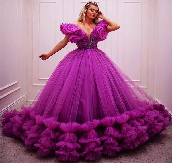

2021 plus size stylish beaded quinceanera dresses sweetheart tiers ball gown tulle pageant evening prom gowns zj4142780714, Blue;red