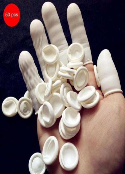 

50pcs disposable latex finger cots antistatic rubber fingertips protective antistatic finger cots practical design disposable ma6327045