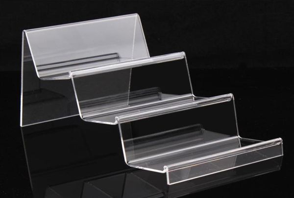 

clear acrylic 3 layers jewelry display wallet show rack or cellphone holder202a2071887, Black