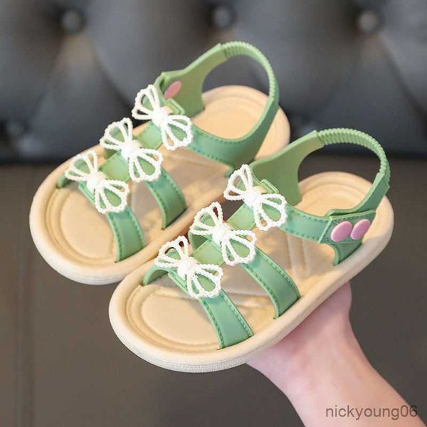 

sandals fashion girls sandals non-slip soft bottom cute kids princess shoes sandalias summer children sweet beach shoes r230529, Black;red