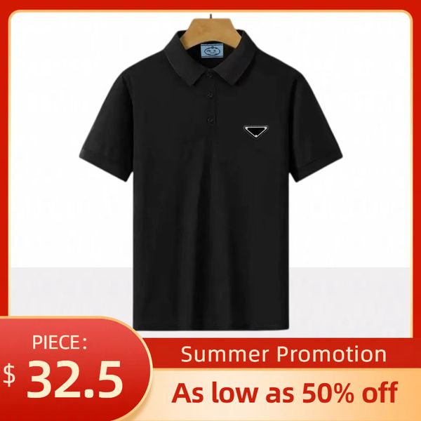 

designer polo men's t-shirts fashion embroidered designers tshirt v neck cotton high street men casual t shirt luxury casual couple clo, White;black