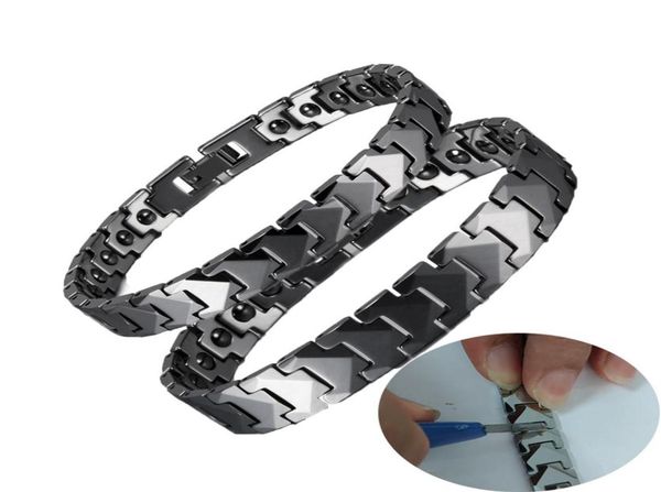 

antiscratch tungsten bracelet men arrow magnetic hematite couple carbide s chain link energy male w1218233h1826036, Black