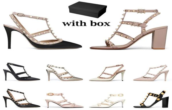 

women luxury stud pump designer high heels dress shoes pointed toes patent leather metallic gold black rose roman studwomens sunmm9366834