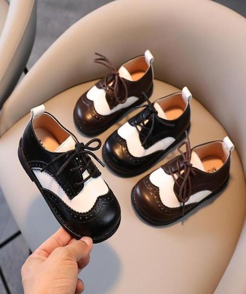 

flat shoes fashion casual children039s leather sneakers baby girl for kids boys 2021 autumn toddler 1 2 3 4 5 6 year9436801, Black;grey
