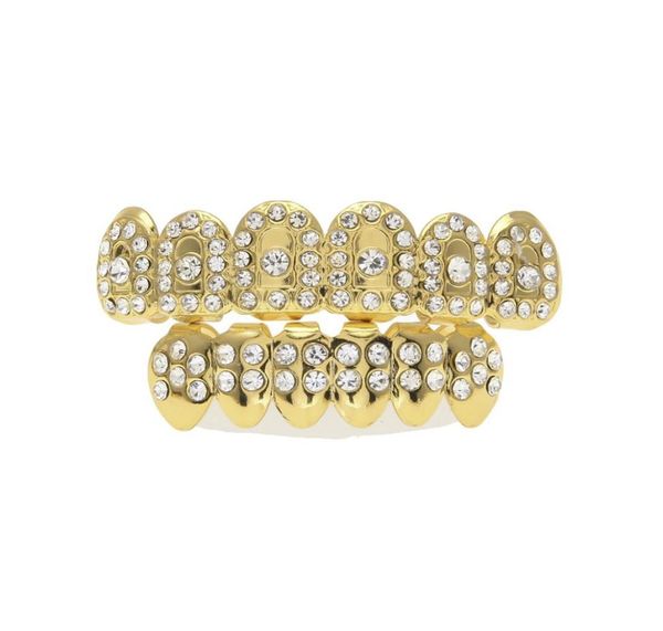 

goldtone hip hop plated removeable mouth grillz set bottom punk player style whole8343562, Black
