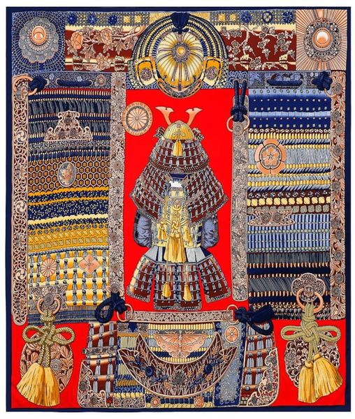 

130 silk scarf women vintage orange scarves armor pattern printing shawl female big scarf headscarf sunscreen scarf gift4684791, Blue;gray