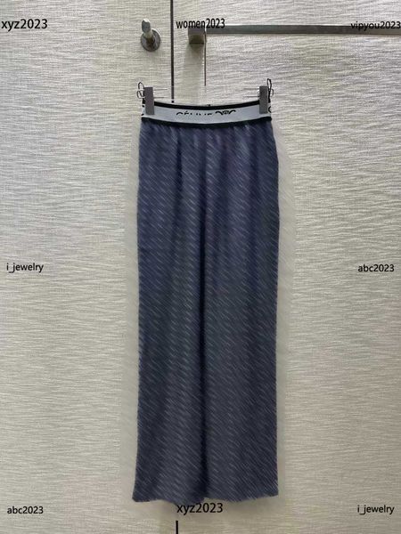 

designer women pants girl logo printed straight pants elastic waist trousers new arrival #multiple product, Black;white