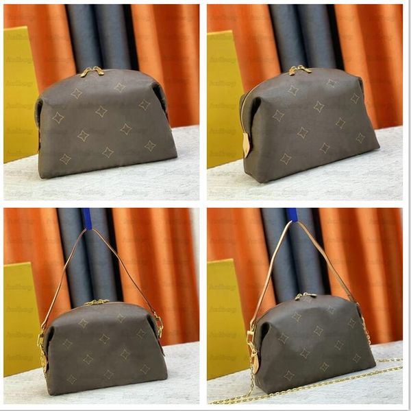 

womens desginers cosmetic cases cosmetic pouch gm clutch monograms brown flower makeup bag with chain pochette cosmetic bags luxurys makeup
