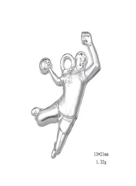 

handmade basketball player bodybuilding sports fitness charms for necklace bracelet pendant jewelry making6232688, Bronze;silver