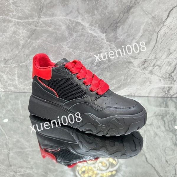

2023women mens quality casual shoes designer leather lace-up sneaker fashion running trainers letters flat printed gym sneakers, Red;white