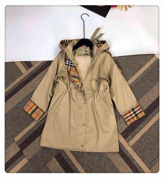 

girls jackets 2021 latest warm windbreaker hooded waist waist design size 120160308k3672651, Blue;gray