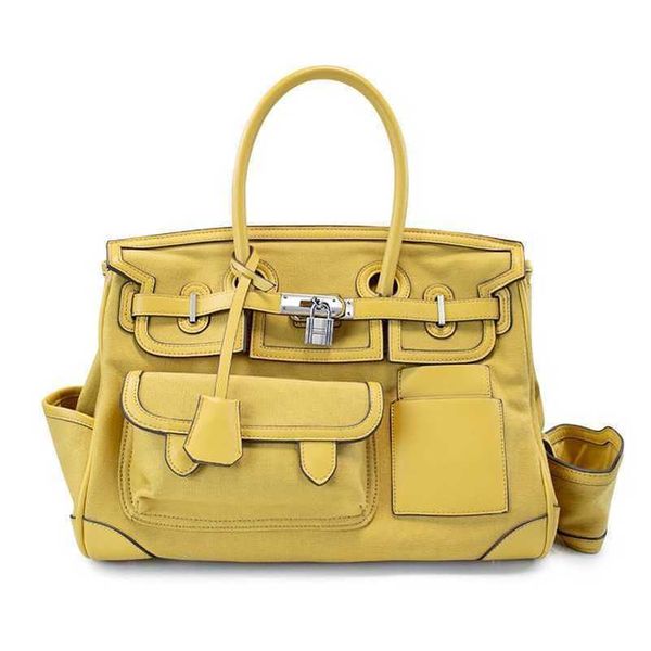 

birkins bag high capacity cross shoulder handheld zipper travel outdoor multi port tote canvas zc